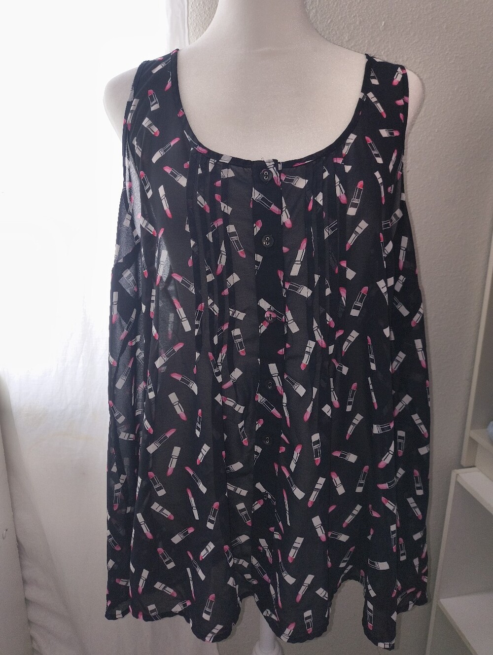 Lip Print Tank Top